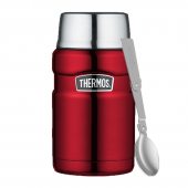 Thermos Style 710 ml se skládací lžící a šálkem červená + DÁREK DLE VÝBĚRU!