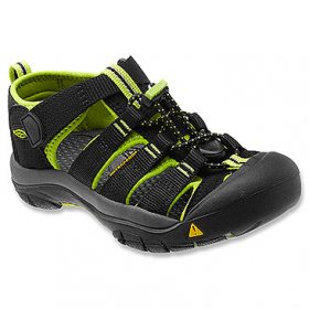 KEEN Newport H2 K black/lime green dětské